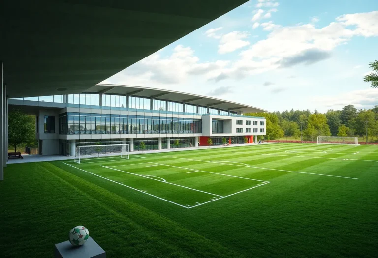 Architectural rendering of the new North Clayton High School campus