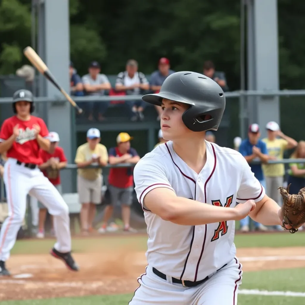 High school baseball player balancing sports and academics