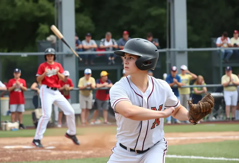 High school baseball player balancing sports and academics