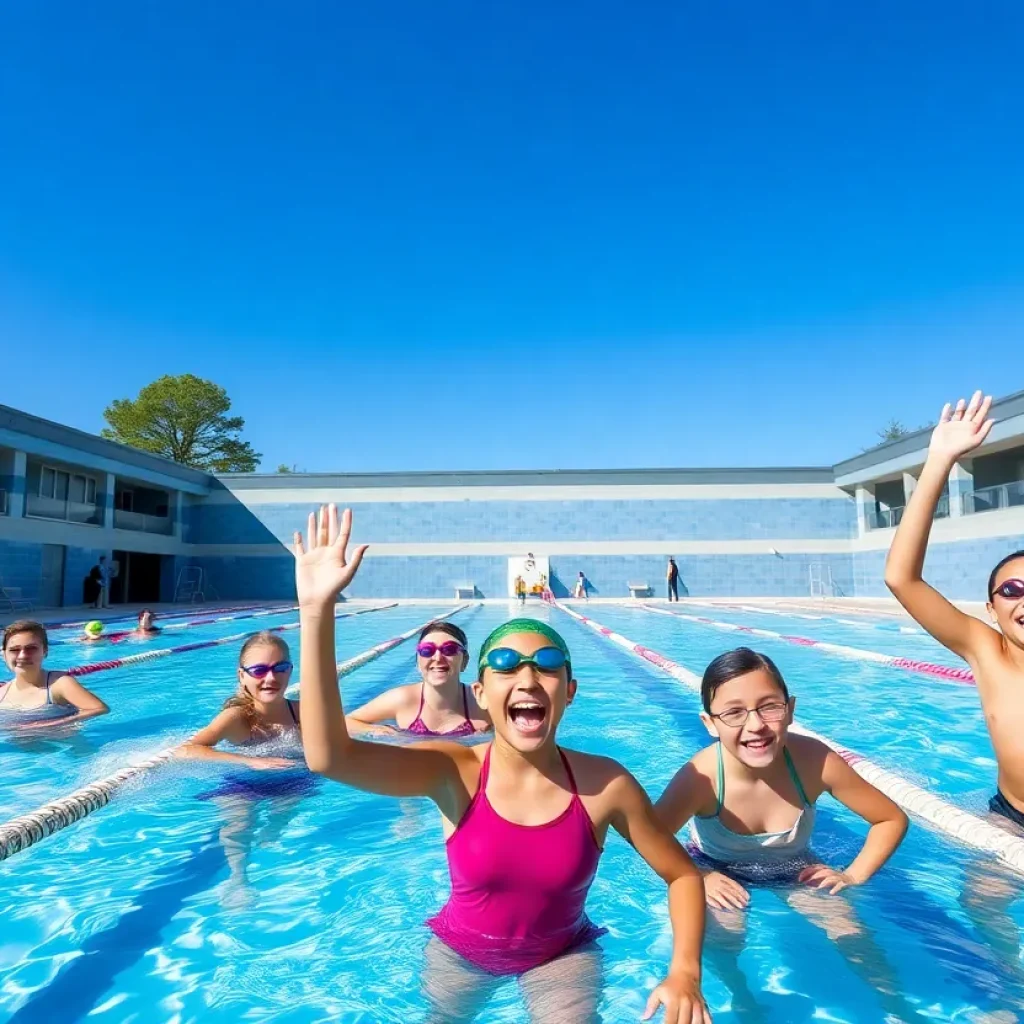Competitive swimming pool at Pinetree Recreation Center