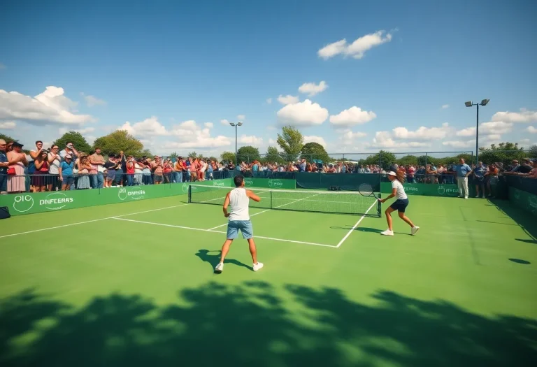 Pipestone tennis players competing during a match