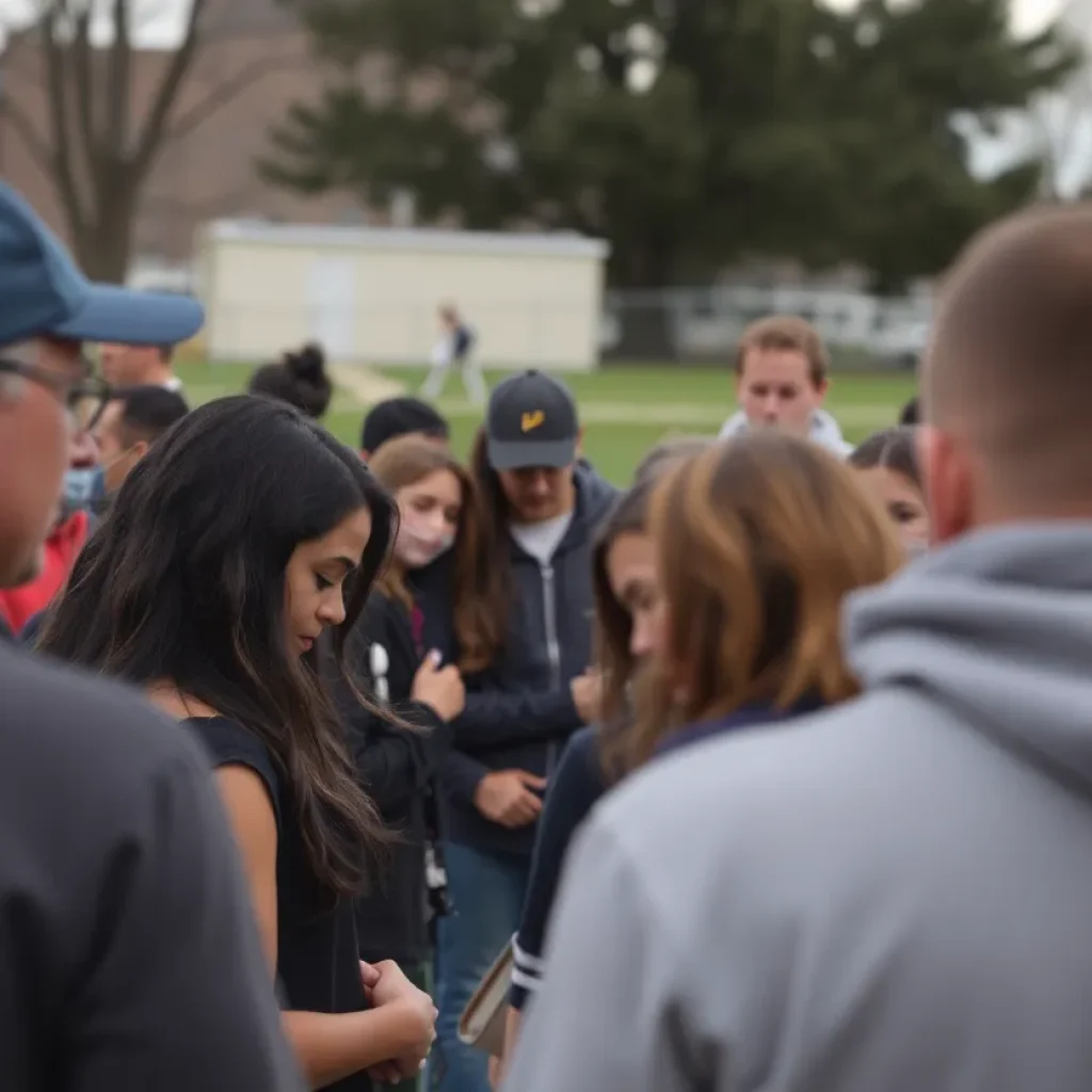 Community gathering in Puyallup supporting injured runner