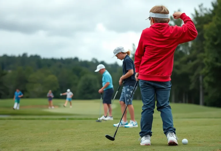 Young golfers competing at the Qdoba Golf Tournaments in Davenport