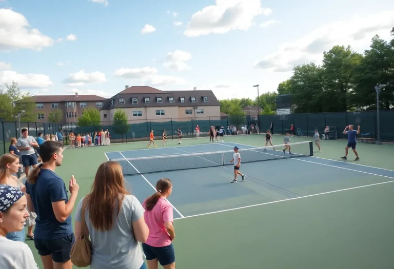 Players competing at the Quincy tennis tournament.