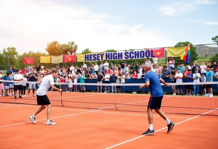 Rockford tennis players competing in the state tournament