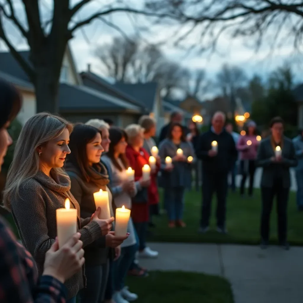 Community gathering in Seminole County, mourning and supporting each other after recent tragedies.