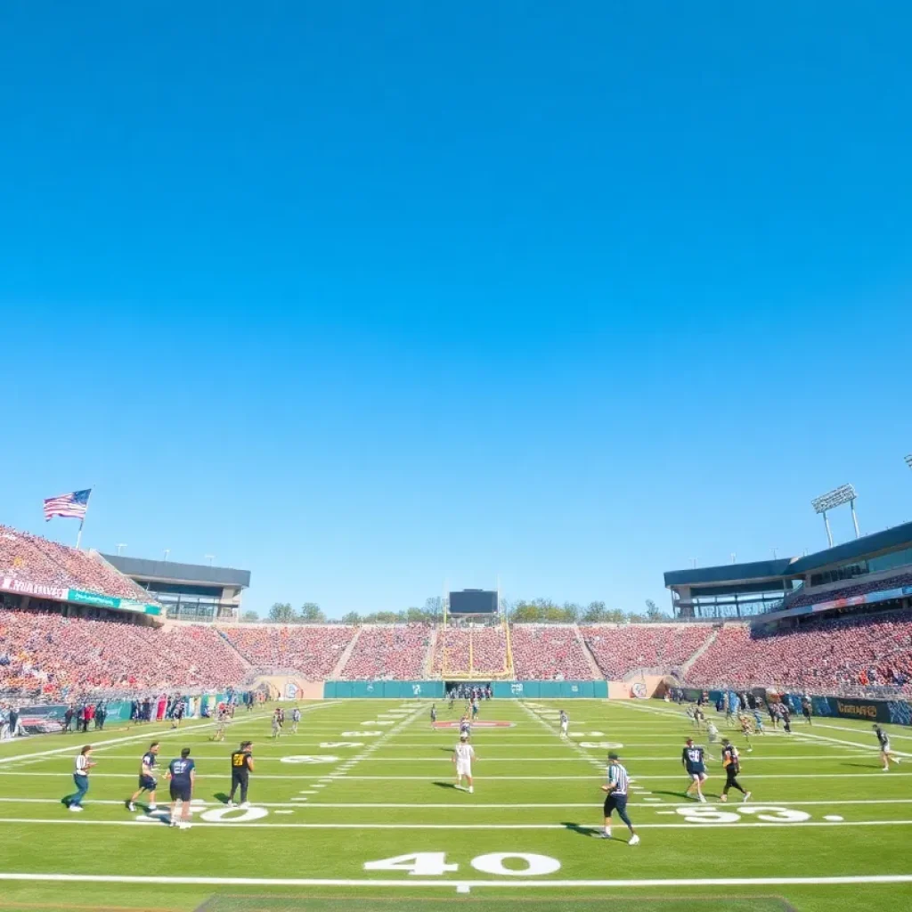 Crowd enjoying Stark County high school football game