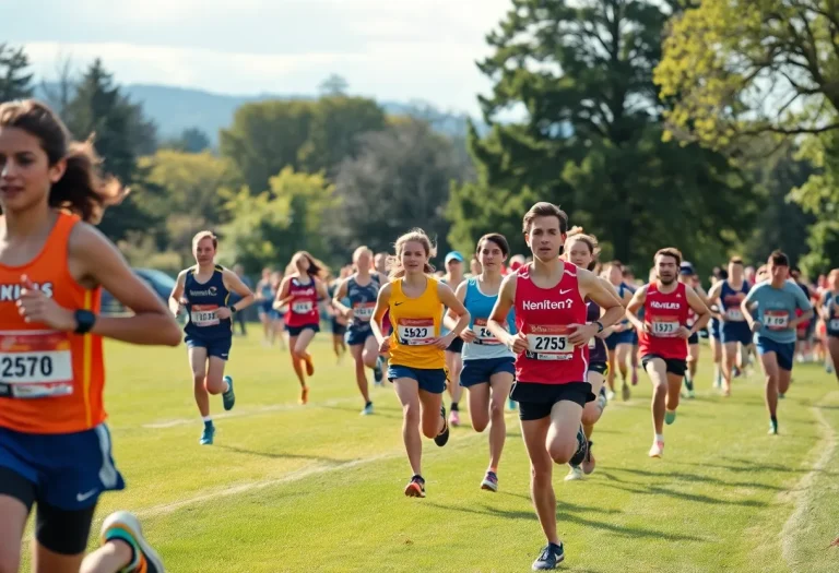 Sunnyside High School athletes competing in a cross country race
