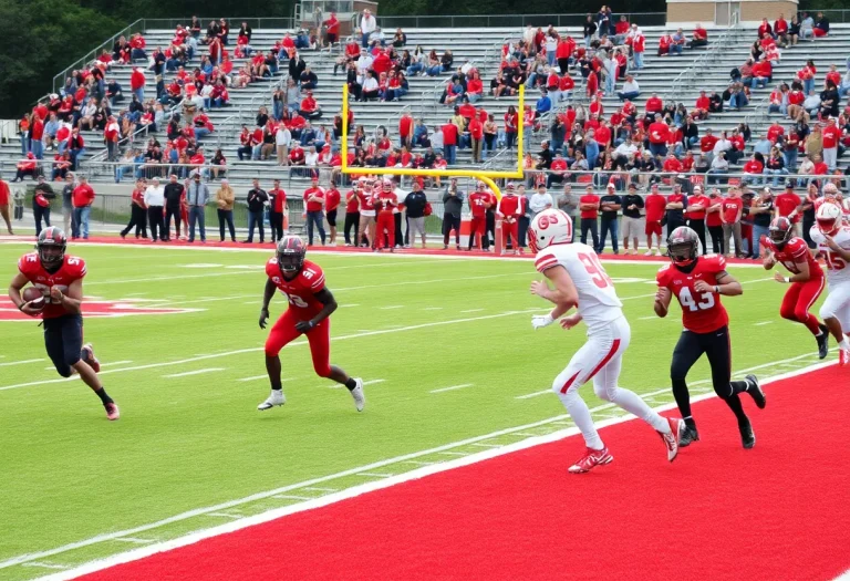 Players in action during a Tennessee high school football game