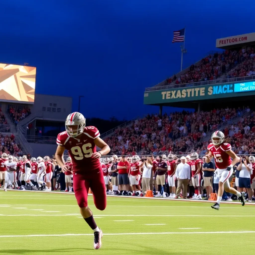 High school football players competing in Texas