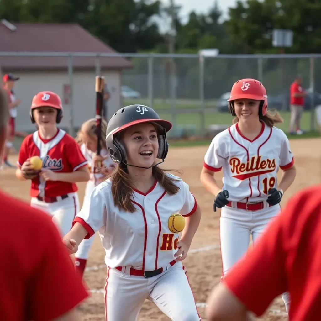 Young athletes competing in high school softball and baseball games in Texas Panhandle.