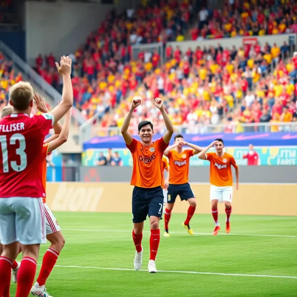 Timberline Girls Soccer Team celebrating their state championship victory.