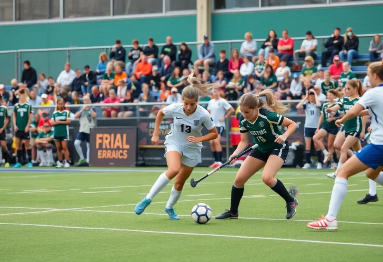 High school sports playoffs in Vermont featuring soccer, field hockey, and volleyball teams