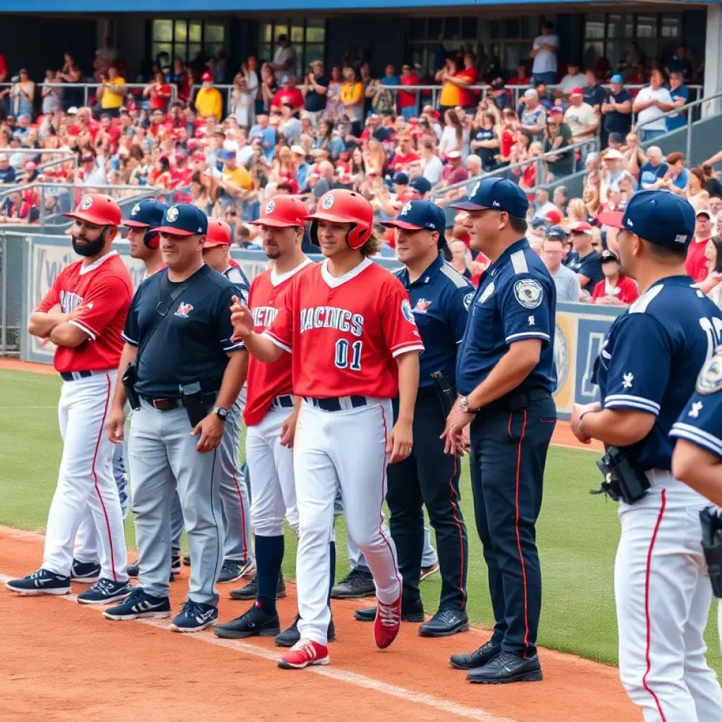 Community members gathered for the Wallkill Valley baseball fundraiser supporting cancer awareness.