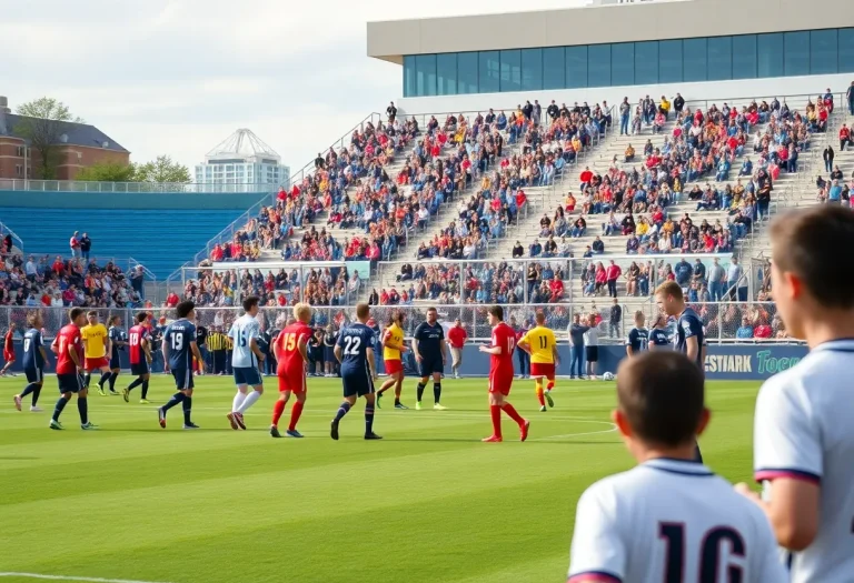 High school soccer teams preparing for WPIAL playoffs at Highmark Stadium.